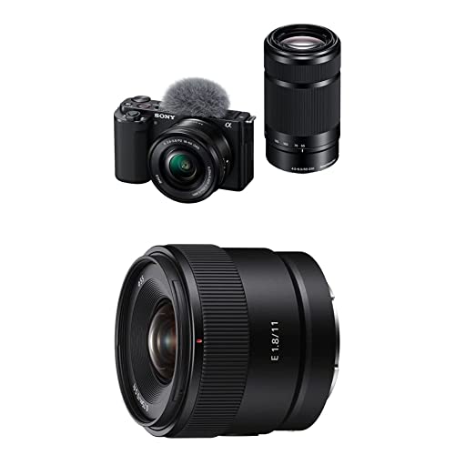 SONY(ソニー) 【ZV-E10Y と 広角単焦点レンズ(SEL11F18) セット】 自撮りをする方・超広角の表現を楽しみたい方に。ZV-E10Yダブルズームレンズキット ブラック + SEL11F18