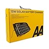 AA 13W Solar Battery Charger, Black and Yellow #1