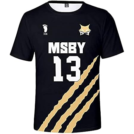 Amazon ハイキュー Tシャツ コスプレ 衣装 人気漫画 半袖 記念シャツ 黒狼隊 ユニフォーム コスプレ 衣装 Msbyブラックジャッカル 13号 宮侑 コスプレ 衣装 日向翔陽コスプレ 日向翔陽ジャージ バレーボールジャージユニフォーム ジャージ ユニフォーム 学園祭文化