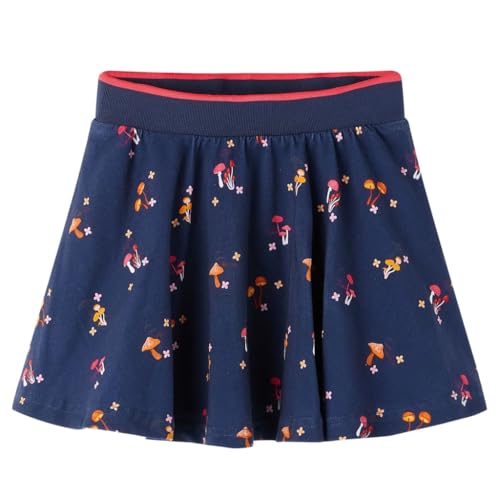 Kinderrock Pilzmotiv Mädchen Rock Kinder Mädchenrock Minirock Marineblau...