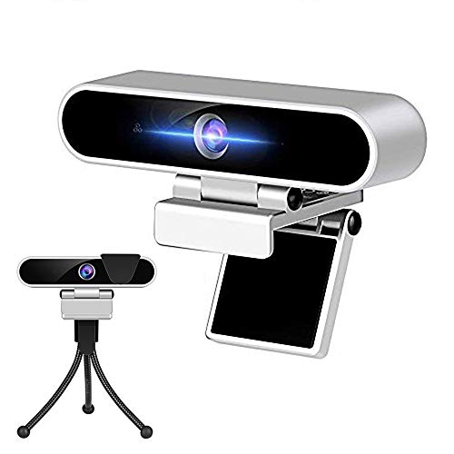 Webcam with Microphone 1080p HD USB Camera 30fps Streaming Webcam with Tripod and Privacy Cover,Plug and Play for Desktop/Laptop/Mac,Video Conferencing/Calling/Gaming and Skype/YouTube/Zoom etc.