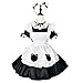 Vestido de Fiesta de Halloween Apron Servicio de Doncella-Black,L