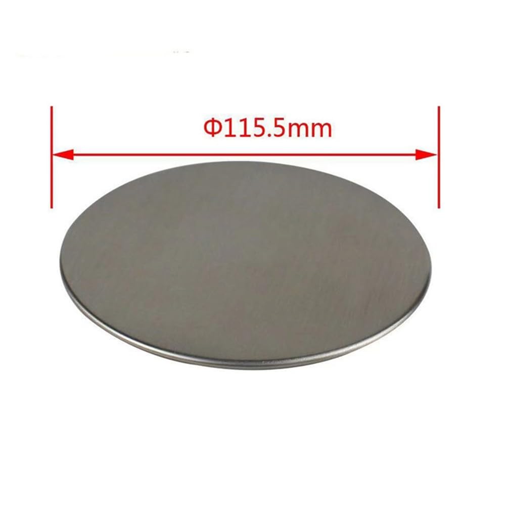 Auratrove Coperchio per filtro per lavello in acciaio inossidabile per scarico della cucina, SUS304, coperchio per maniglia per lo smaltimento dei rifiuti, tappo piatto decorativo da 115,5 mm, argento