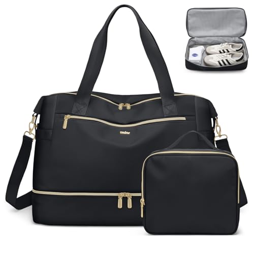 VNINE Borsone da Viaggio Donna,Bagaglio a Mano Borsa da Viaggio con Scomparto per le Scarpe, Grande...