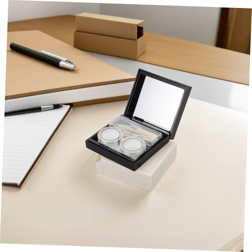 Boîte à lentilles de contact étanche avec miroir intégré antidérapant