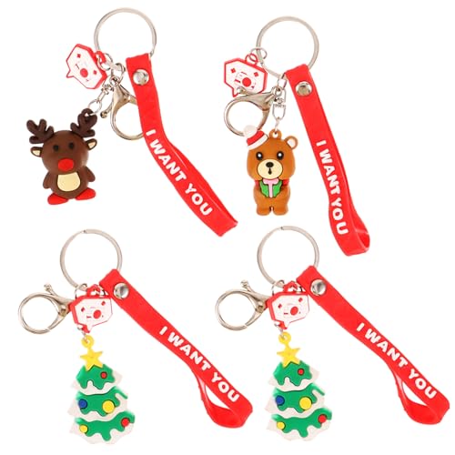 WRITWAA 4piezas Colgantes De Navideños Adornos De Diseño De Santa Muñeco Decoración y De Navidad