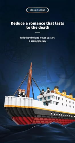 Image of Technic Titanic Luxury Cruise Ship Building Blocks Bricks DIY Assemble Educational Toys Construction Set 97041 (2980 pcs)