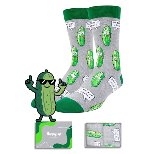 Pickle Socks - Funny Gift Ideas for Men, Novelty Crazy Silly Cool Socks for Teen Boys, Pickle Gifts