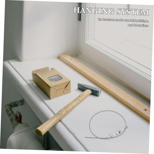 Image of Sturdy Wire Rope Hooks for Photo Frames Gallery Wall Hooks Stainless Steel Photo Hanging Wire
