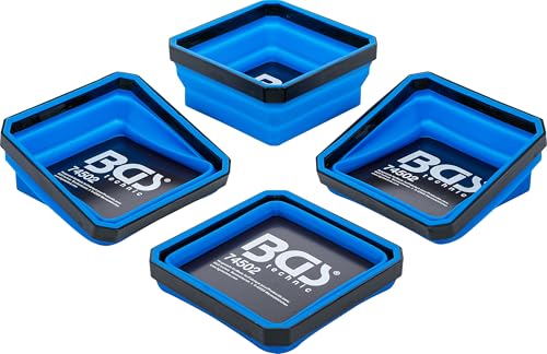 BGS 74502 | Magnet-Haftschalen-Satz | Silikon | faltbar | 115 x 115 x 50 mm | 4-tlg.