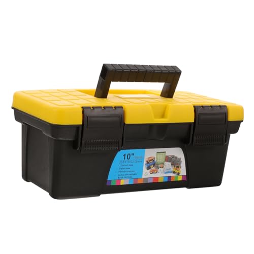 SEWACC Werkzeugkasten Kunststoff Handlich Spritzwassergeschützt Langlebig mit Tragegriff Tragbare Aufbewahrungsbox für Auto Heimwerkzeuge Mechaniker Organizer