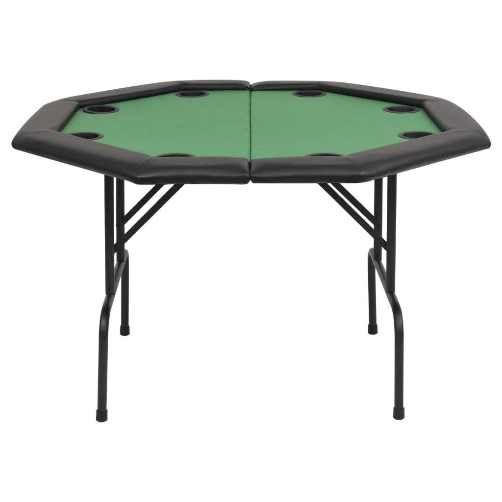 Mobili con 8-Player Pieghevole Poker Tavolo 2 Pieghe Ottagonale Verde