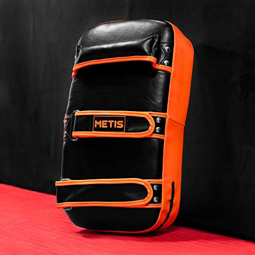 METIS Curved Muay Thai Pads - Training Pads Sports Equipment for Combat Sport | Kickboxing, MMA, Muay Thai & Boxing Equipment | Thai Kick Pads (Single or Pair) (Pair)