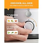 GDOR 800W Juicer Machine, 3” Wide Feed Chute, Dual-Speed Centrifugal Juicer for Fruits & Vegetables, Anti-Drip Function, BPA-Free, Easy to Clean with Brush, White - Image 4