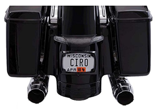 Ciro Latitude Taillight And License Plate Holder Comaptible For Harley-Davidson Road Glide 2019 - Black #TOP2