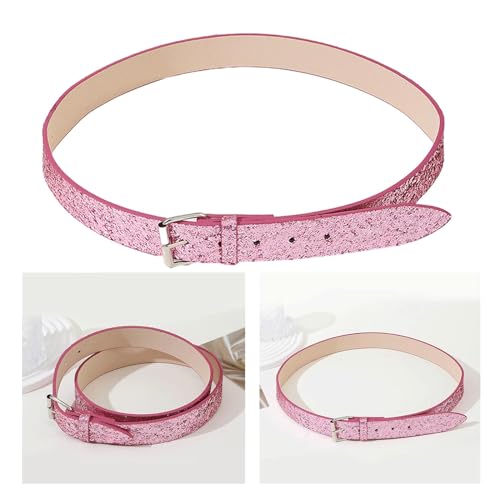 Skinny Belts, Women's Belts Faux-Leather Shinning Adjustable Buckle Female Jeans Skirt Waist Belt3