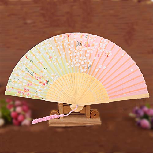 Tiffasha Ventaglio Pieghevole in Seta, Farfalle