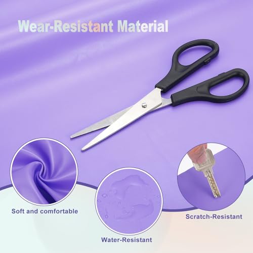 QUARKZMAN PU Kunstlederstoff Nappa Prägung 1 Yard Länge 54x36x0.04 Weiches Synthetisches Leder Material Blätter 1mm Dick Für Taschen DIY Bastelarbeiten Lila