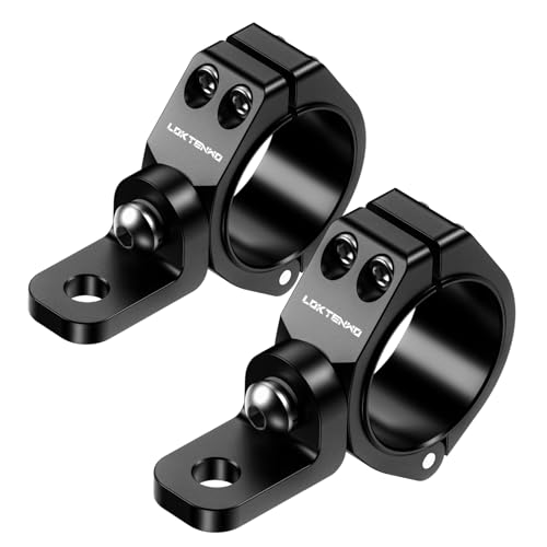 Loktenwo Thicken Utv Led Light Bar Mounts 2Pcs, Heavy Duty Cnc Aluminum 360° Adjustable Utv Whip Light Mount, Light Bar Bracket, Fit 1.5''/1.75''/1.85''/2''/2.1'' Roll Cage cover