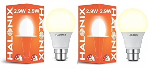Image of Halonix 2.9 Watt B22D LED Yellow Light led Bulb, Pack of 2, Yellow light