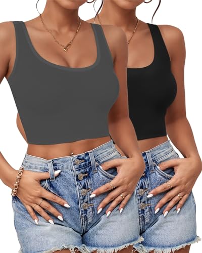 Débardeur femme pour le sport et le quotidien haut court basique et confortable taille XS
