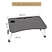 Astory Laptop Desk, Portable Laptop Bed Tray Table Notebook Stand Reading Holder with Foldable Legs & Cup Slot for Eating, Reading, Watching Movie on Bed/Couch/Sofa (Black)