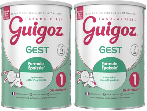 GUIGOZ GUIGOZGest 1 Lait bébé en poudre 1er âge - de 0 à 6 mois - Boîte de 830g (Lot de 2)