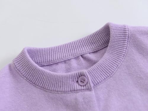 Image of ACESTAR Boys Girls Cardigan Sweater Cotton School Uniforms Solid Kids Long Sleeve Button Down Sweaters Knit Tops, 3T-12Years