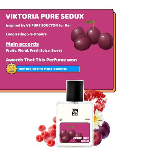 Image of TMPerfumehouse VIKTORI PURE SEDUX EDP for Women | Fruity, Floral & Long Lasting Perfume Spray | Fruity, Floral & Sweet Fragrance | Luxury Gift for Her | TMPH | 50ml