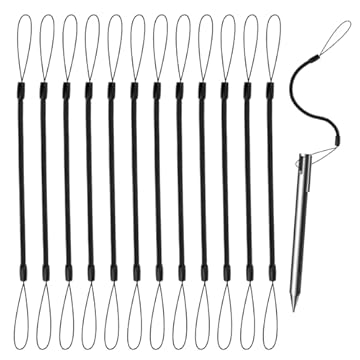 XIHIRCD 12pz Penna Touch Cordino, 24cm Cordino per Penna Retrattile Cordino Elastico per Penna Anti-Perdita Cordino per Stilo per Collegare Penna da Disegno al Touchscreen del Tablet