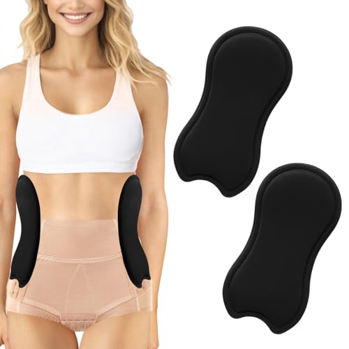 Lyreh 2pzs Espuma Lipo Postoperatoria, 29x14x1,2cm Tabla Compresión Lateral Abdominal Anti-Caída Piel Protector Lateral para Recuperación Relleno Cintura (Negro)