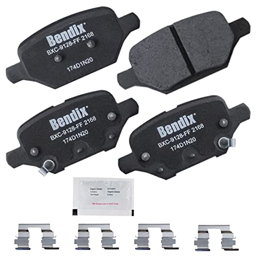Image of Bendix Priority1 CFC2168 Ceramic Rear Brake Pads for Buick Encore 2022-2018, Chevrolet Trax 2022-2018