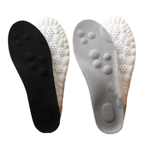 Plantillas para hombre y mujer, plantillas de espuma viscoelástica Cloud, se adaptan a todo tipo de calzado (A+2 pairs,37-38)