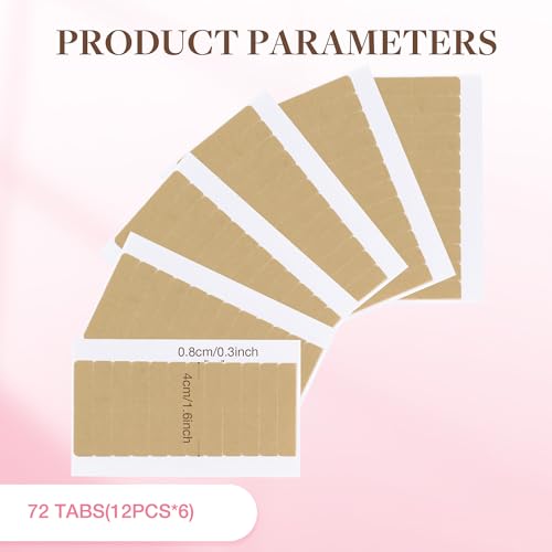 goo goo hair extension tape double sided adhesive replacement tape professional strong tapes for tape in hair extensions 72pcs 16  03inch per piece
