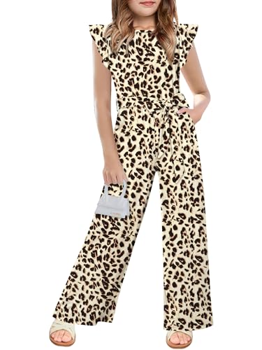 Yoklass Girls Casual Cap Sleeve Jumpsuit Outfit