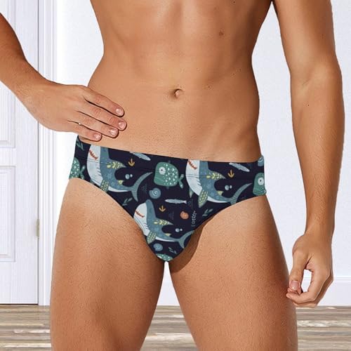 Cute Shark Men's Swimwear Bikini Swim Briefs Swimsuits Trunks Beach Shorts4