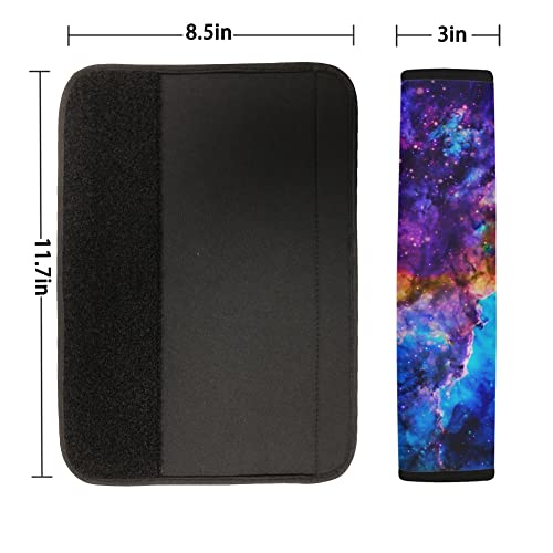 Toaddmos 2 Pack Purple Blue Galaxy Star Nebula Space Universal Car Seat Belt Cover Pad,Soft Shoulder Seatbelt Pads Cushions For Adults And Children #TOP5