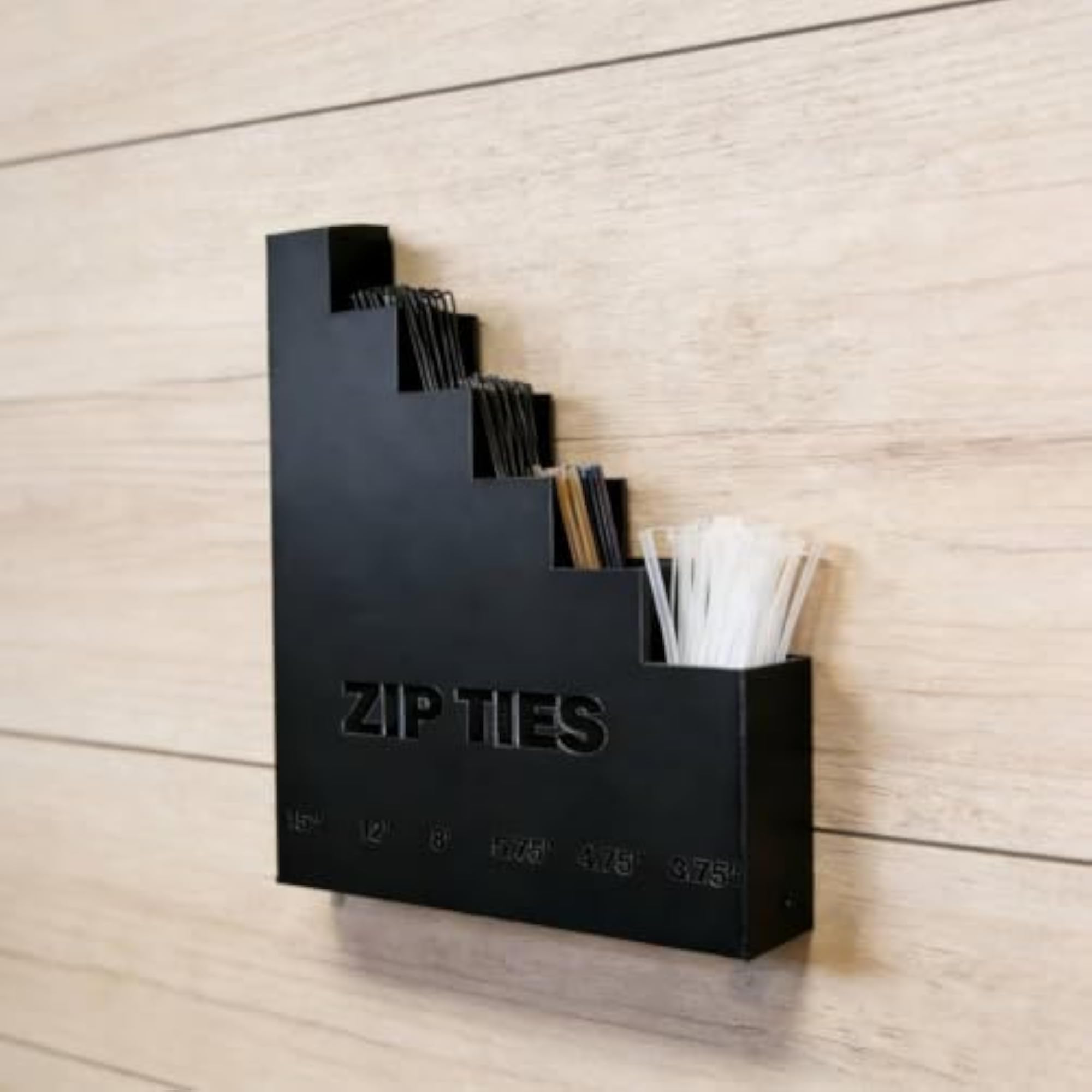 Zip Tie Organizer Quick Access Wall Mount Holder for Handymen