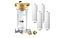 Waterdrop Mega Spin Down Sediment Filter, Reusable Whole House Water Filter System and 5 Micron Replacement Cartridge, Bundle