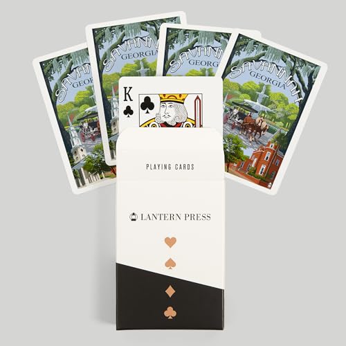 Lantern Press Savannah Georgia Baraja Póker 52 Cartas miniatura 6