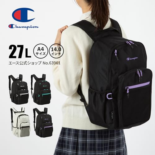 Champion([チャンピオン) Women's Casual Bag, Black/Mint, H44×W30×D16cm2