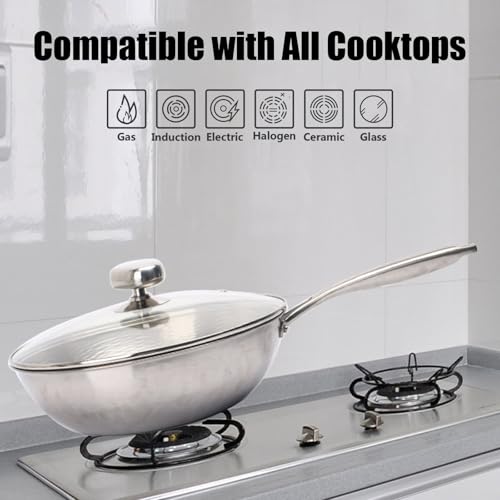 Wok de Titanio Martillado 11.81 Pulgadas con Tapa miniatura 4