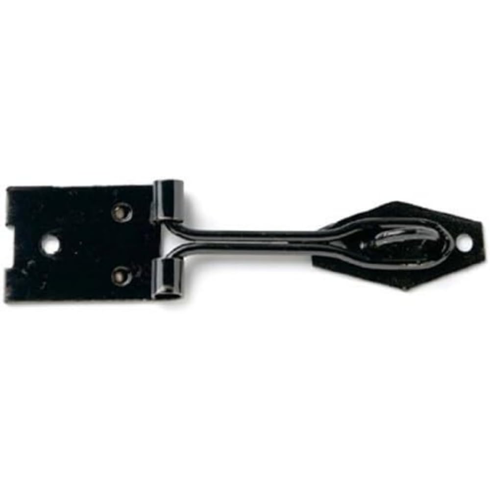 Merriway® BH01740 Wire Hasp and Staple Japanned, 100mm (4 inch) - Black