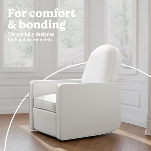 Image of Graco Olivia Nursery Power Recliner Swivel Glider, Ivory Basketweave
