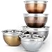 VonShef 5 Piece Stainless Steel Multi Colored Mixing Bowl Set - 1.7Qt, 2.1Qt, 3.2Qt, 4.2Qt & 5.3Qt
