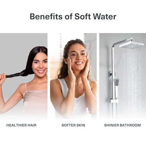 Image of Aquaguard AWS I-600 Water Softener | Protects Skin, Hair & Geysers from Hard Water | Advanced Ionic Transfer Tech | Ideal for Bathrooms & Apartments Use|Manual Recharge|Non-Electric|Wall Mounted