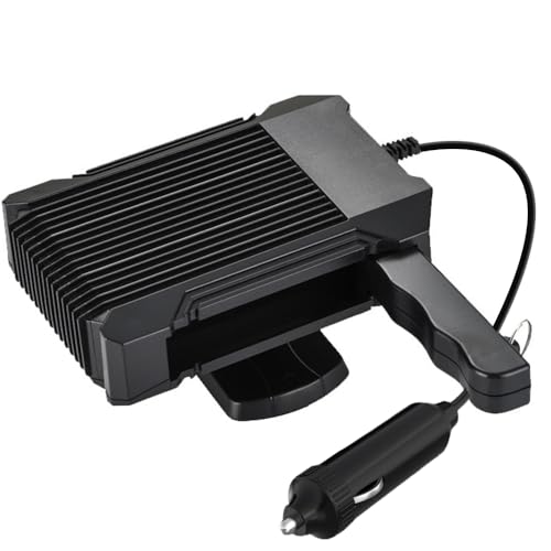 Gobesty Auto Heizlüfter, 2-in-1 Heizung und Ventilator, 12V 150W Zigarettenanzünder Anschluss, Windschutzscheiben Entfroster
