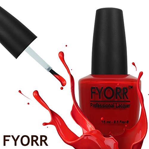 Image of Russian Red Professional Nail Polish | Long Lasting, Quick Dry, Chip Resistant, High Shine Nail Paint | Smooth & Easy Application, Vibrant Trendy Shades for Women & Girls Party Daily Use 15ml