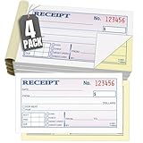 1InTheOffice Money Rent Receipt Book, 2 Part Carbonless, 2.75