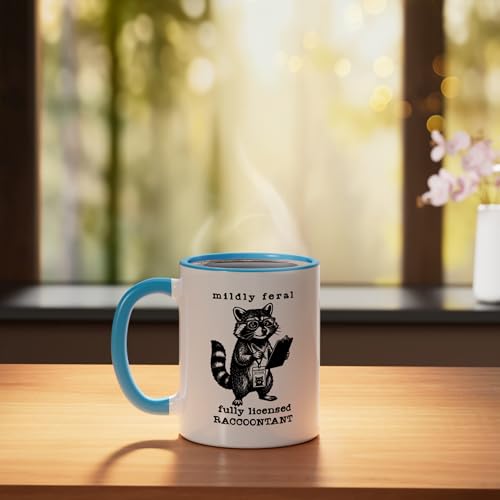 Taza de Cerámica con Diseño de Mapache Contador miniatura 3